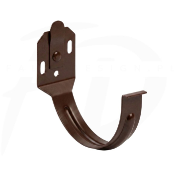 Hak doczołowy stalowy z płaskownika ⌀ 130 firmy KROP kolor czekoladowy brąz